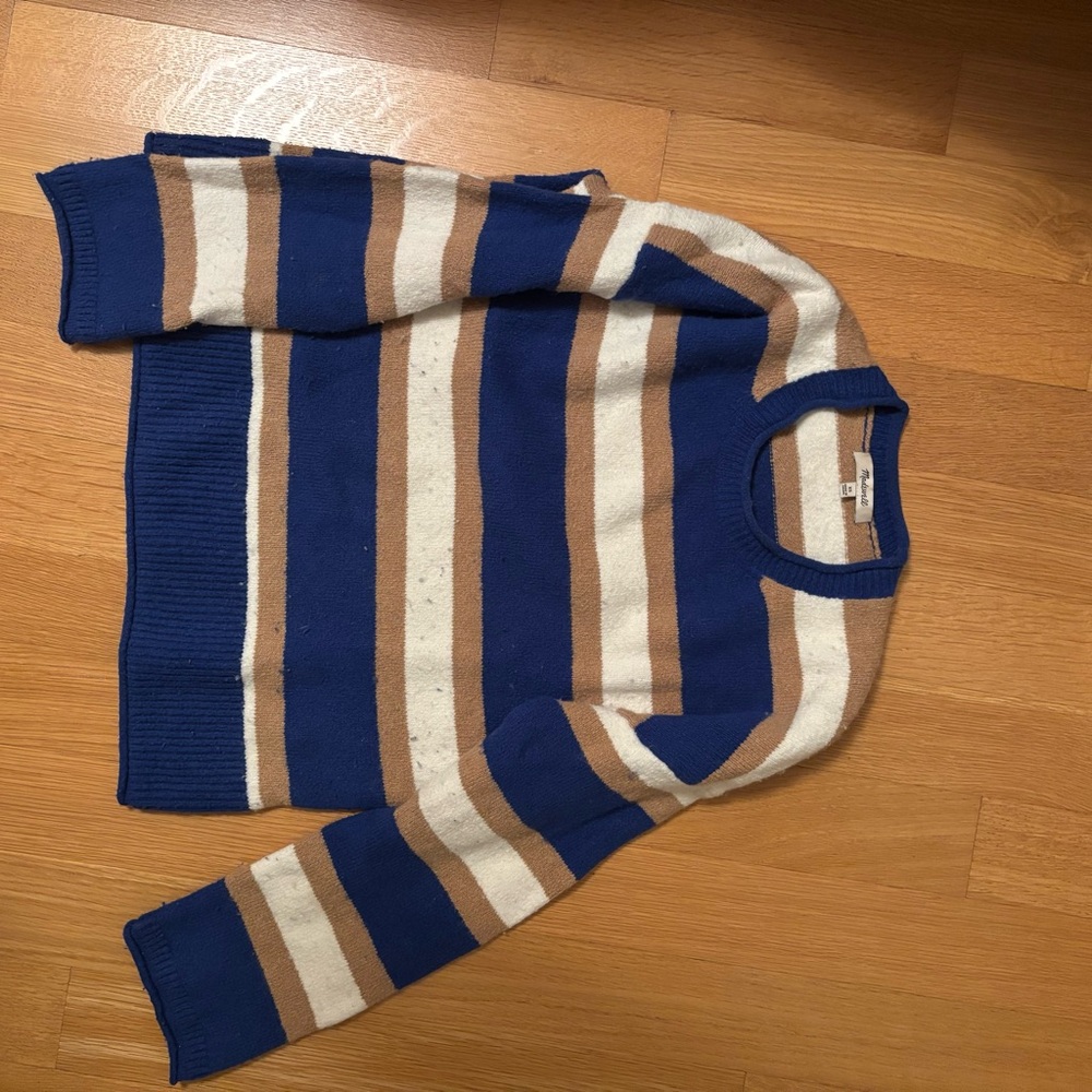 Striped Blue and Brown Madewell Sweater